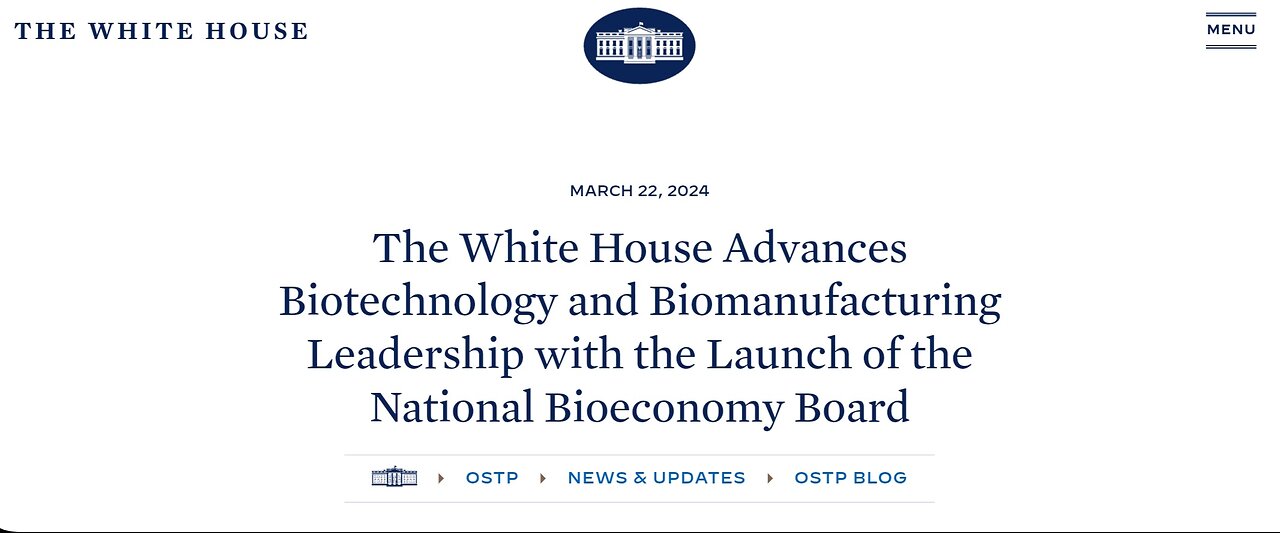 DO YOU EVEN KNOW WHAT THE "BIOECONOMY" WHITEHOUSE ORDER REALLY IS?