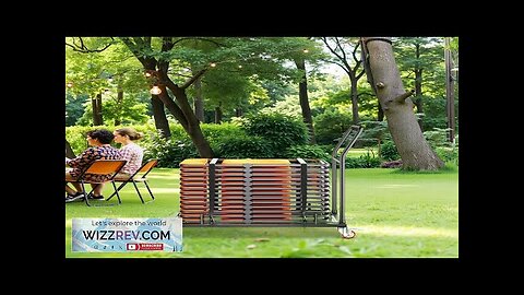 Folding Chair Rack Cart for 25 Chairs of 300 LBS L-shape Horizontal Review