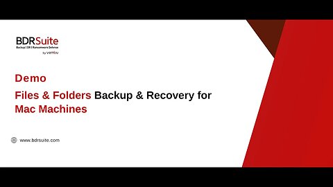 How to Backup and Restore Mac machines | BDRSuite Demo