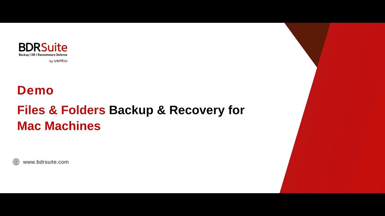 How to Backup and Restore Mac machines | BDRSuite Demo