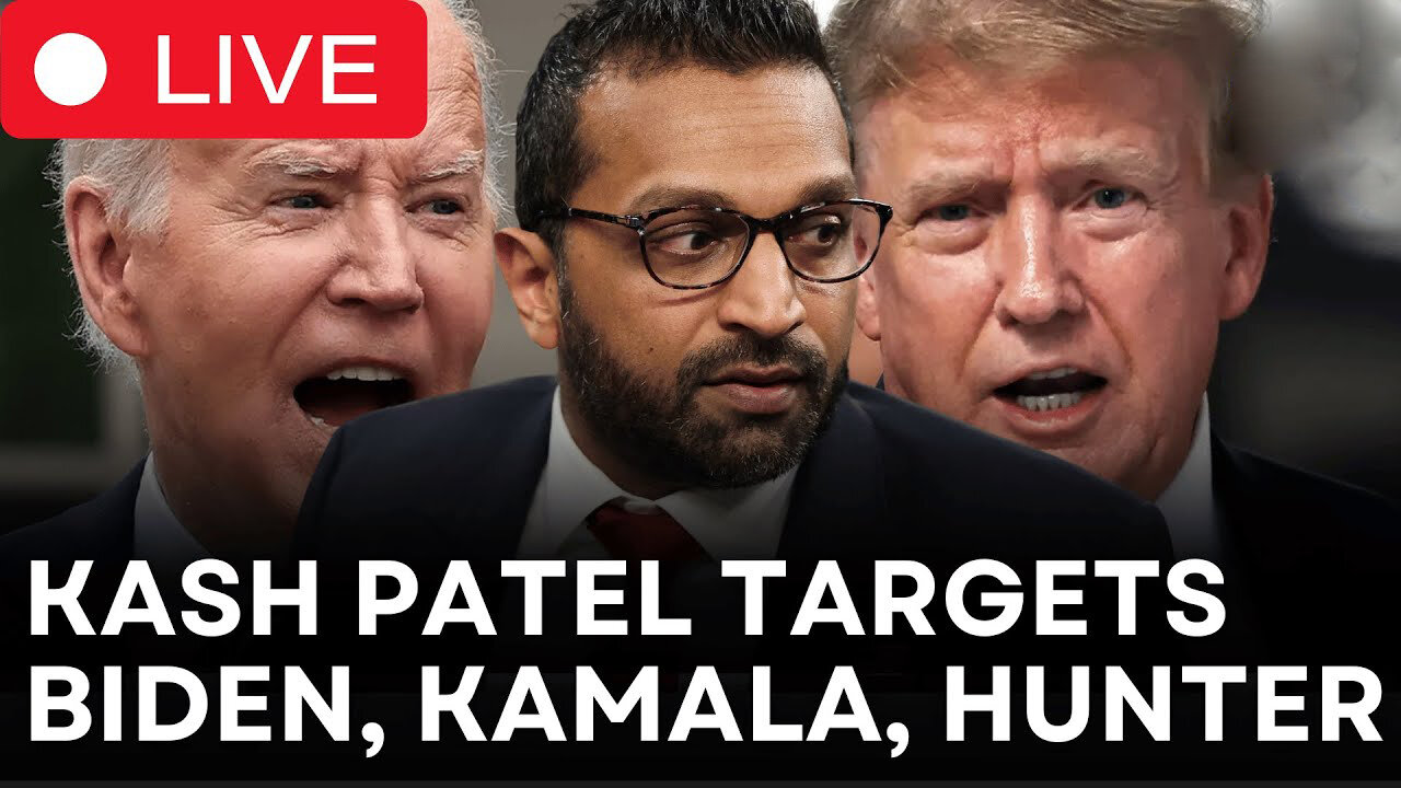 LIVE | President Trump’s New FBI Chief Kash Patel Targets Biden & Kamala – Arrests Incoming?