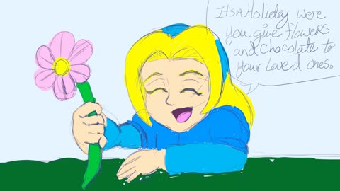 Maria gives Shadow a flower