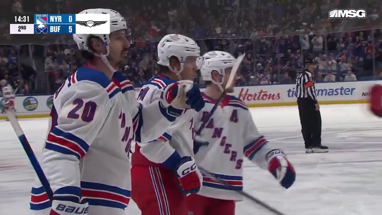 New York Rangers - Kreids deflects it in to tie the franchise record for power play goals.