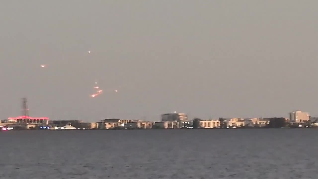 SpaceX Starship reentering as viewed from Cape Canaveral