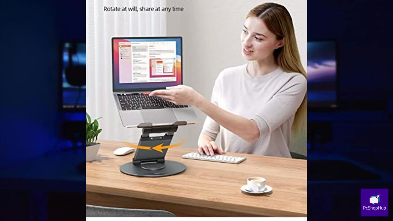 Nulaxy Telescopic 360 Rotating Laptop Stand for Desk