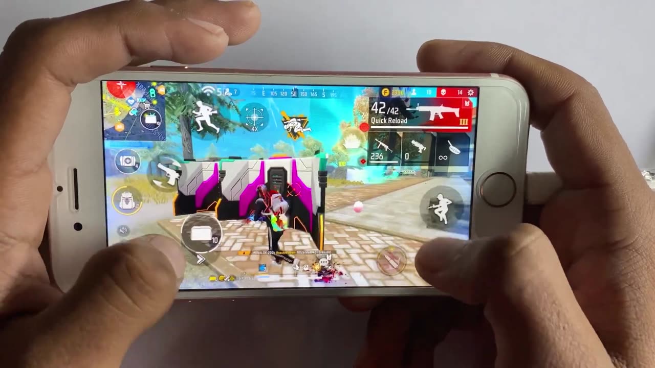 25 kills + Iphone 6s Free Fire Handcam gameplay +DPI+ MACRO 32gb ram test 🔥2025