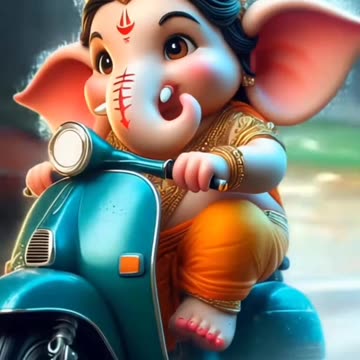Ganeshji Riding Bike 🙏❣️🙏
