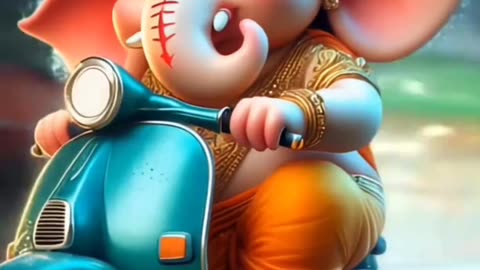 Ganeshji Riding Bike 🙏❣️🙏