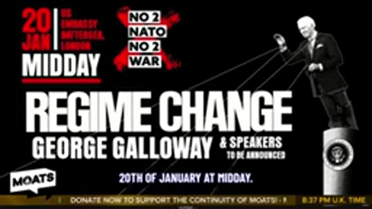 George Galloway Rally London US Embassy Jan 20 regime Change