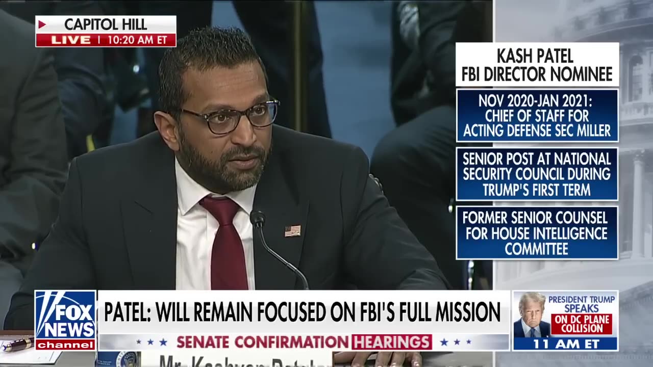 Trump's FBI pick Kash Patel vows to restore public trust in bold opening statement