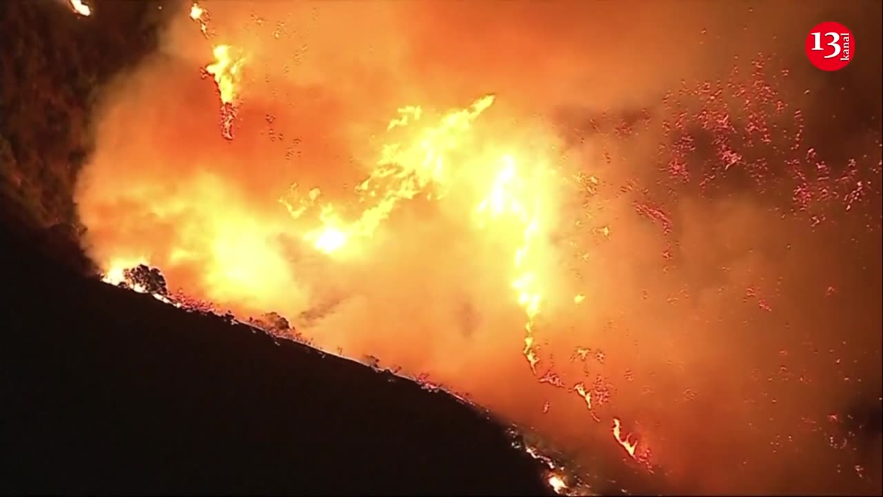 Firefighting helicopters battle Palisades Fire in Los Angeles