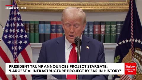 BREAKING Trump—Flanked By Larry Ellison, Sam Altman, & Masayoshi Son - Announces Project Stargate