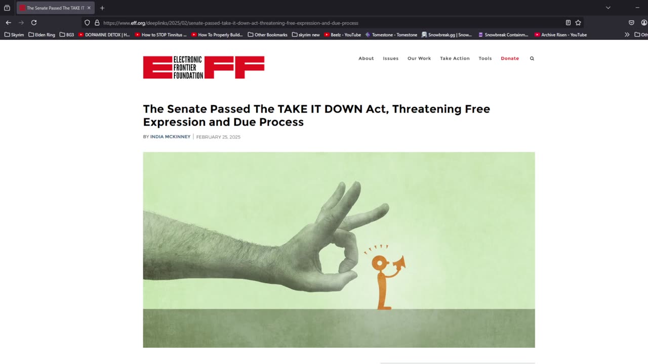 New "TAKE IT DOWN" bill has massive censorship risks!