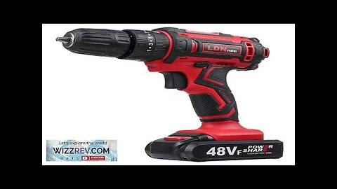 48VF Cordless Electric Impact Drill Rechargeable Drill Screwdriver W/ 1 or 2 Review