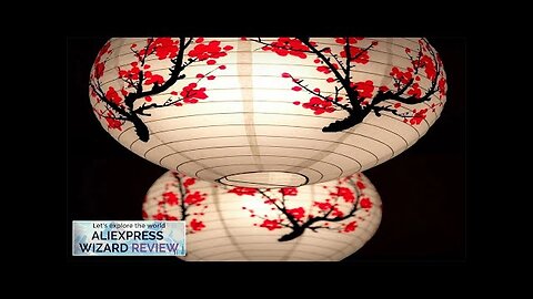 1PC Plum Blossom Paper Lanterns Chinese Japanese Style Hanging Lamp Outdoor Garden Review