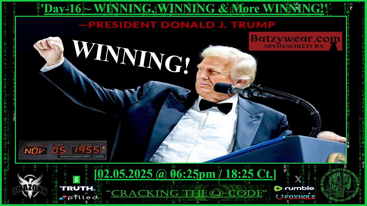 "CRACKING THE Q-CODE" ~ 'DAY-16 ~ WINNING, WINNING & More WINNING!'