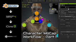 Blender Octane | Character Creator 4 | iClone 8 - Character Motion Capture Workflow - Part 1