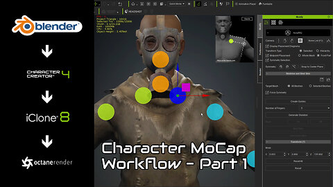 Blender Octane | Character Creator 4 | iClone 8 - Character Motion Capture Workflow - Part 1