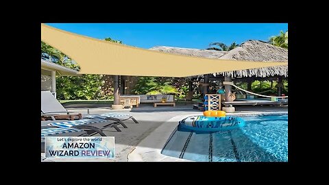 16'x 20' Sun Shade Sail Sand Rectangle UV Block Outdoor Shade Canopy Review