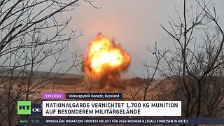 Exklusiv aus der DVR: Nationalgarde zerstört 1.700 Kilogramm Munition auf speziellem Militärgelände