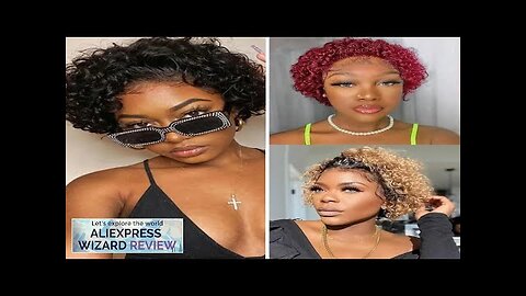 AliExpress Collection Pixie Cut Wigs Human HaiShort Curly Lace Front Human Hair Review