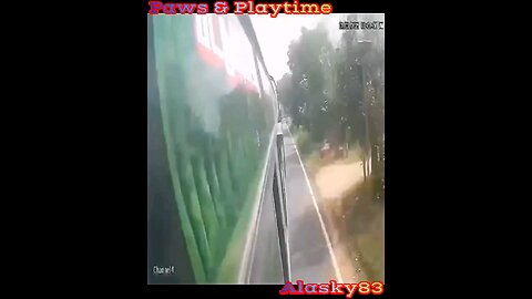 MAN ALMOST CRUSHED BY TWO BUSES