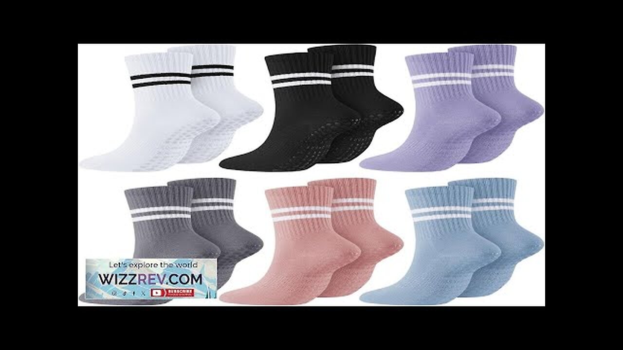 Sintege 6 Pairs Pilates Socks Yoga Socks with Grips for Women Non Review