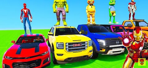 SPIDERMAN VS HULK CARS Racing MEGA SOCCER Ramp Challenge! SUPERHEROES New Epic Stunt Race