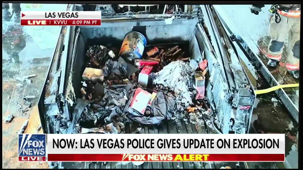 Las Vegas Police release new video of the exploded Cybertruck Trump Hotel