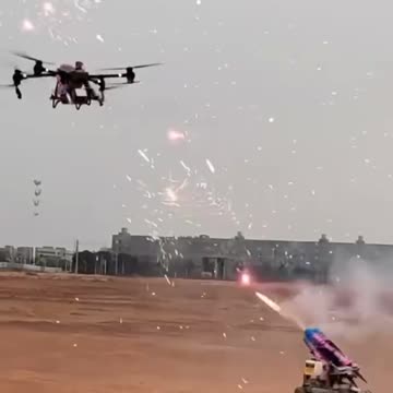 Robot dog vs drone battle