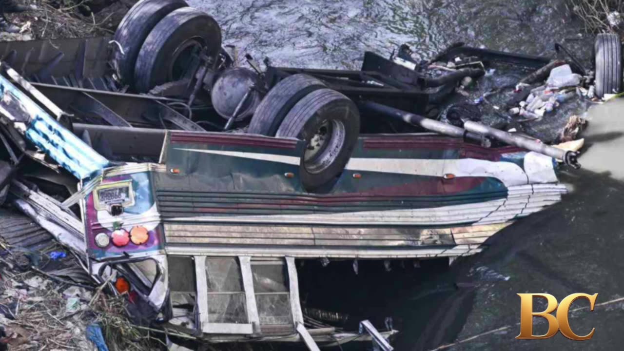 50 dead after a bus plunged into a gorge in Guatemala