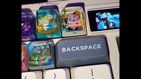 Pokemon Pikachu Custom Resin Micro Transparent Key Cap Eevee Gengar