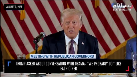 Trump: "We Probably Do" Like Each Other When Asked About Conversation with Obama