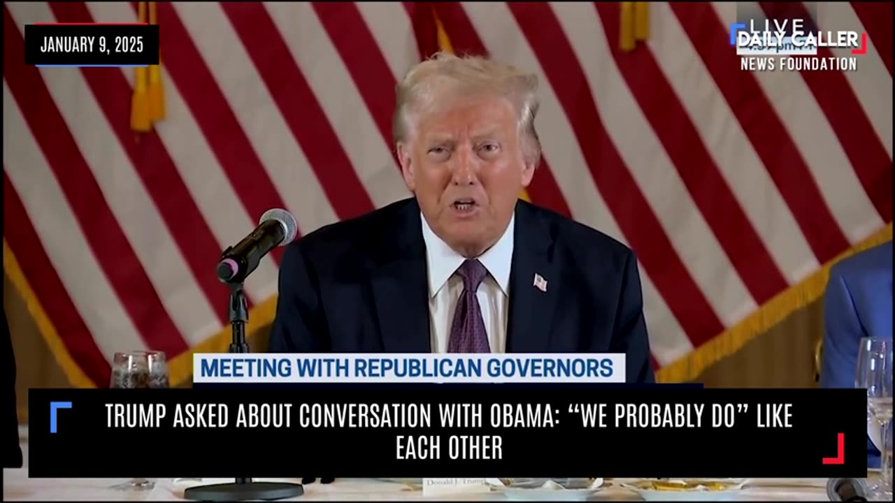 Trump: "We Probably Do" Like Each Other When Asked About Conversation with Obama