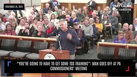 "You're Going To Have To Get Some TDS Training": Man GOES OFF At PA Commissioners' Meeting