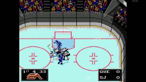 NHL '94 Franchise Mode 1992 Regular Season G46 - Modano09 (QUE) at Len the Lengend (SJ)