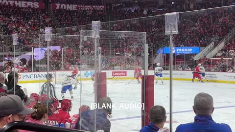 PNC Arena. Tour Walk Through Game Video Intro Play of Buffalo Sabers & Hurricanes Hockey Game.