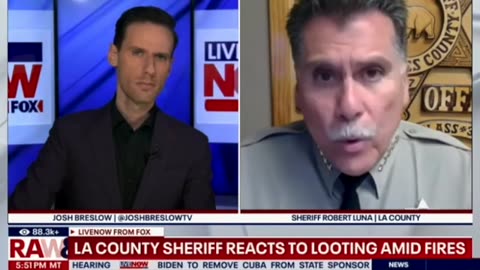 LA County Sheriff Tells Looters, They WILL Be Apprehended; Announces a 6PM-6AM Curfew In Fire Areas