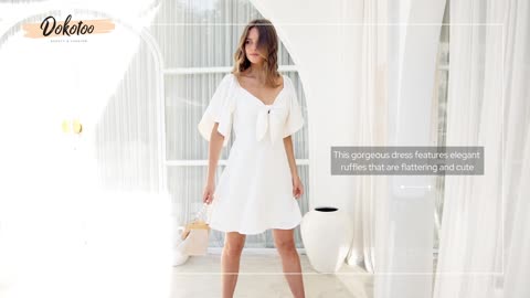 Unlock Timeless Elegance: Dokotoo's Deep V Neck Bow Tie Mini Dress for Spring 2025 - A Must-Have!