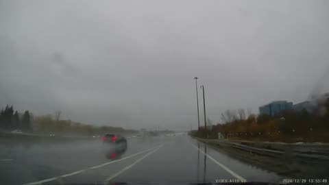 [4K] Aurora, Ontario! #2 Winter Rainy day driving, ON. CA.
