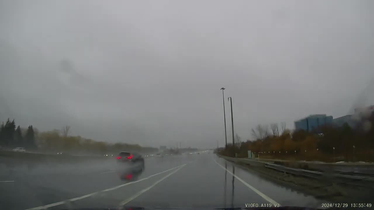 [4K] Aurora, Ontario! #2 Winter Rainy day driving, ON. CA.