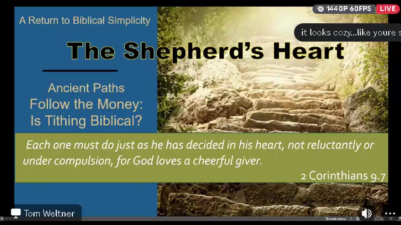 Shepherds Heart Fellowship - Ep56 - Ancient Paths Follow The Money Is Tithing Biblical