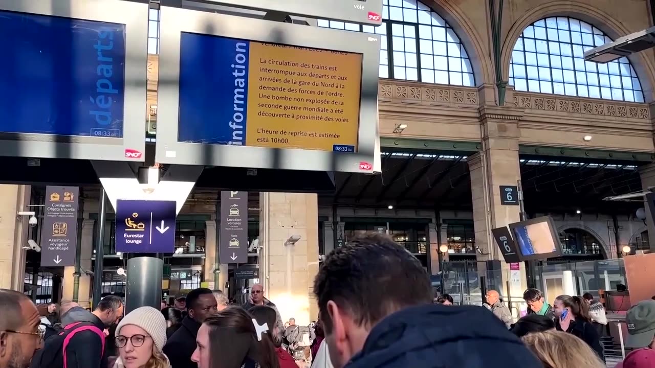 Trains to and from Paris disrupted by unexploded World War Two bomb