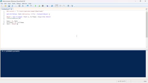 🗂️ File Attributes and Hashes Scanner using PowerShell