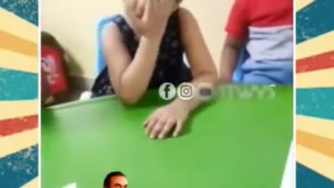 so cute baby crying in school