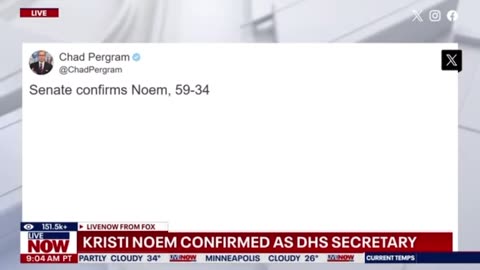 Kristi Noem Confirmed by Senate