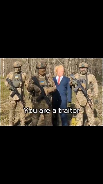 Ukrainian soldiers burns Donald Trump effigy and books: TRUMP IS FAKE PRESIDENT!