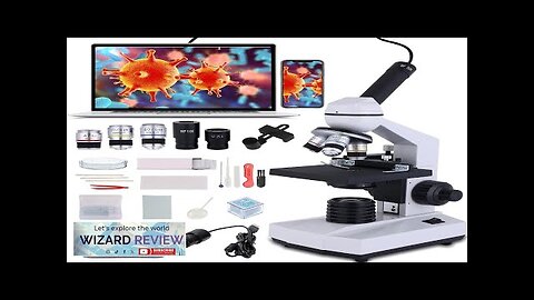 compound monocular microscope 40x-2000x magnification Coaxial coarse and fine adjustment Review