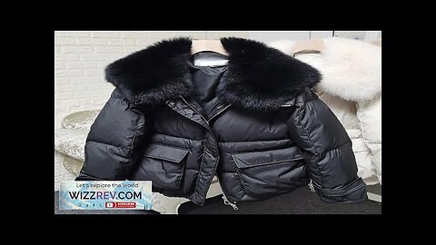 Maomaokong loose Real Fox Fur Collar 2024 White Duck Down Jacket Women Review