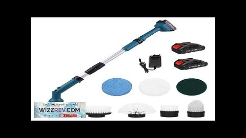 Electric Cleaning Brush 350W 10000mAh Battery 600/1000RPM IPX7 Waterproof with 8 Review